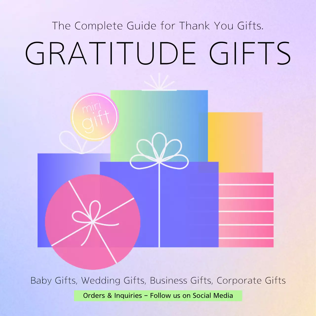 Rainbow Elegant Gifts Guide Social Media Post