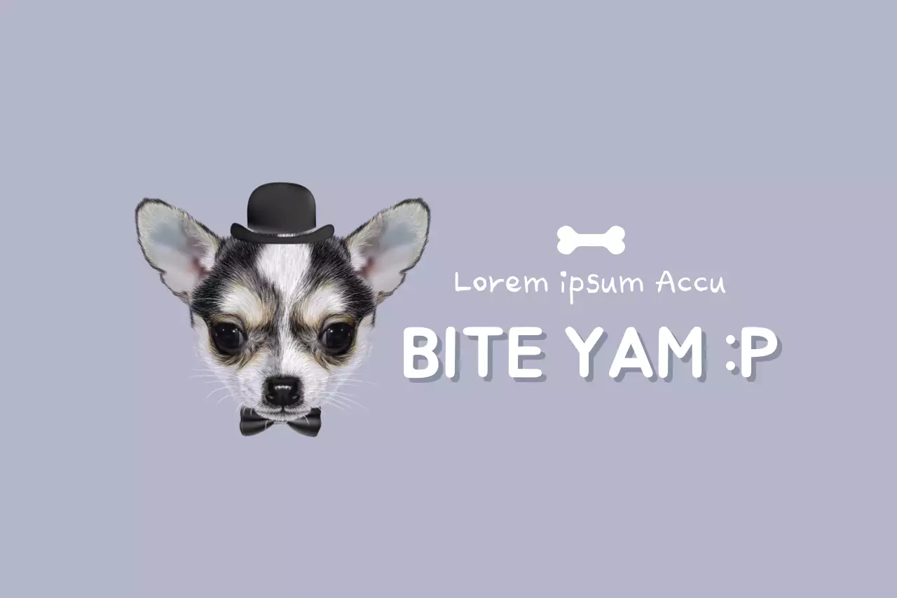Banner de meme de cachorro da moda cinza