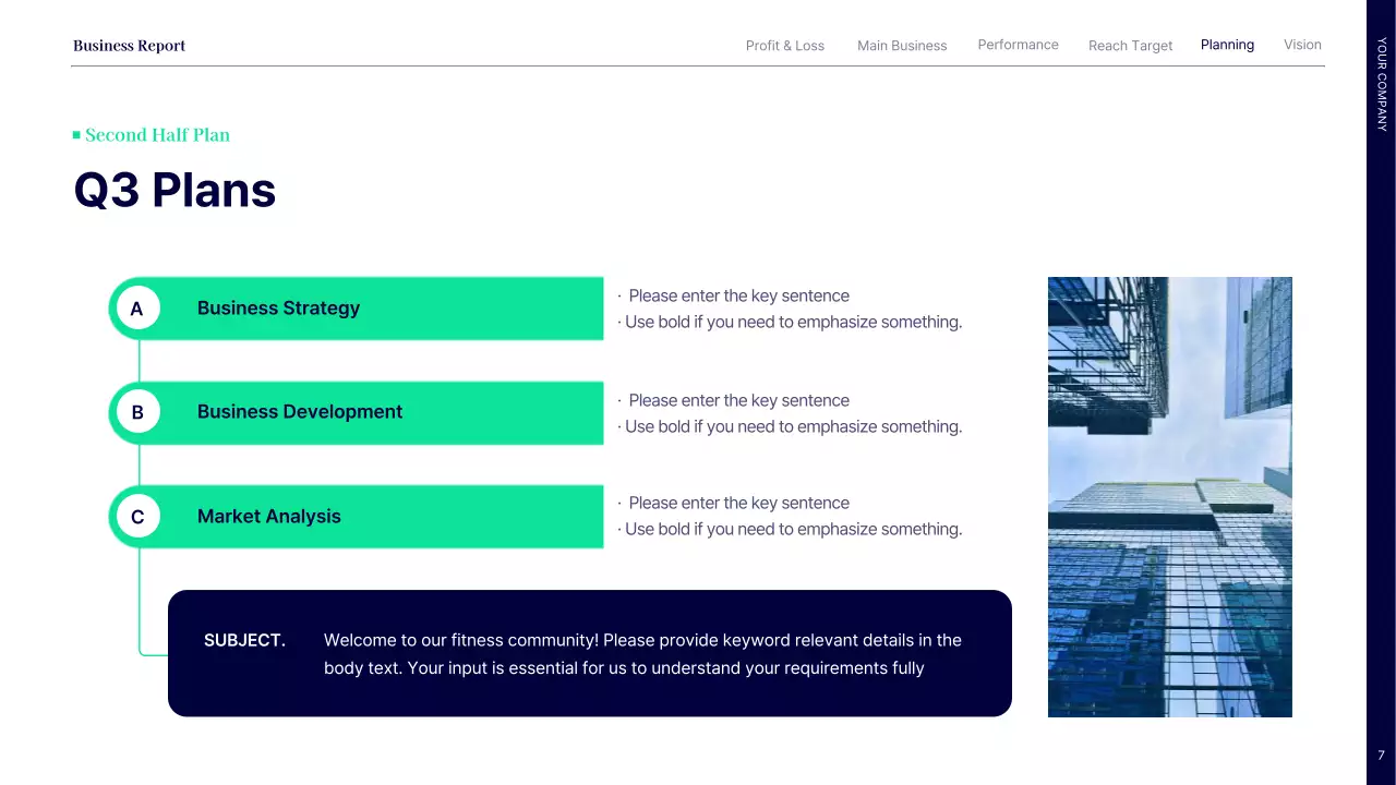 Navy Modern Business Report Presentation