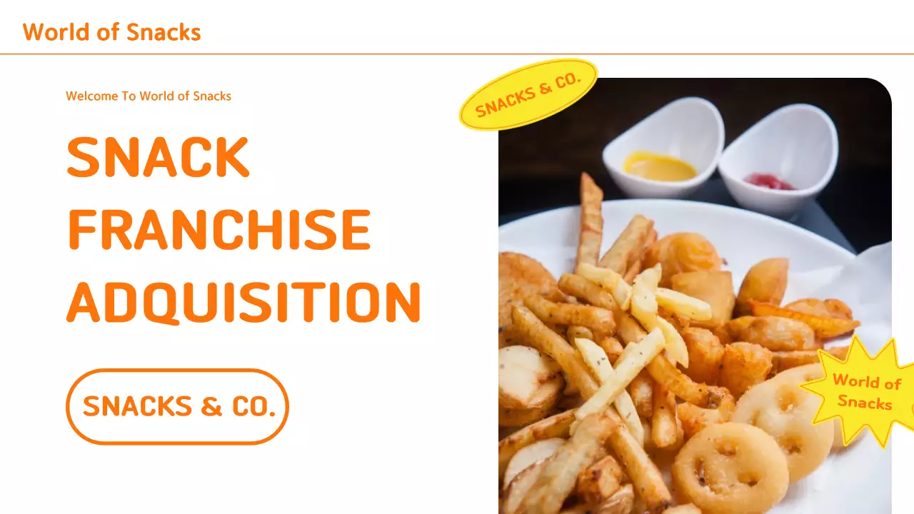 Orange Trendy Snack Promotion Presentation