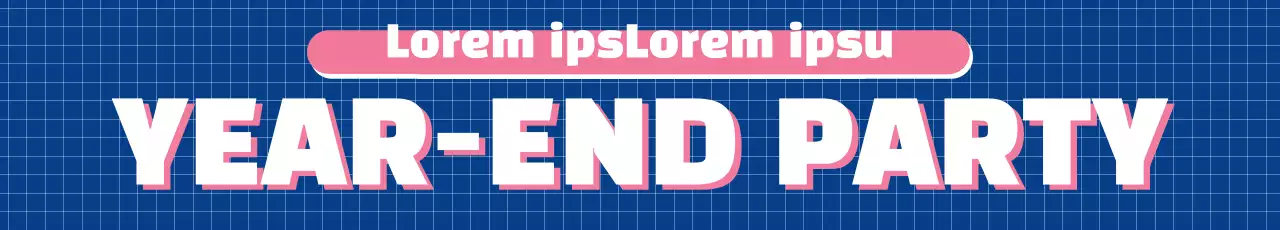 Banner de anúncio de festa em negrito azul