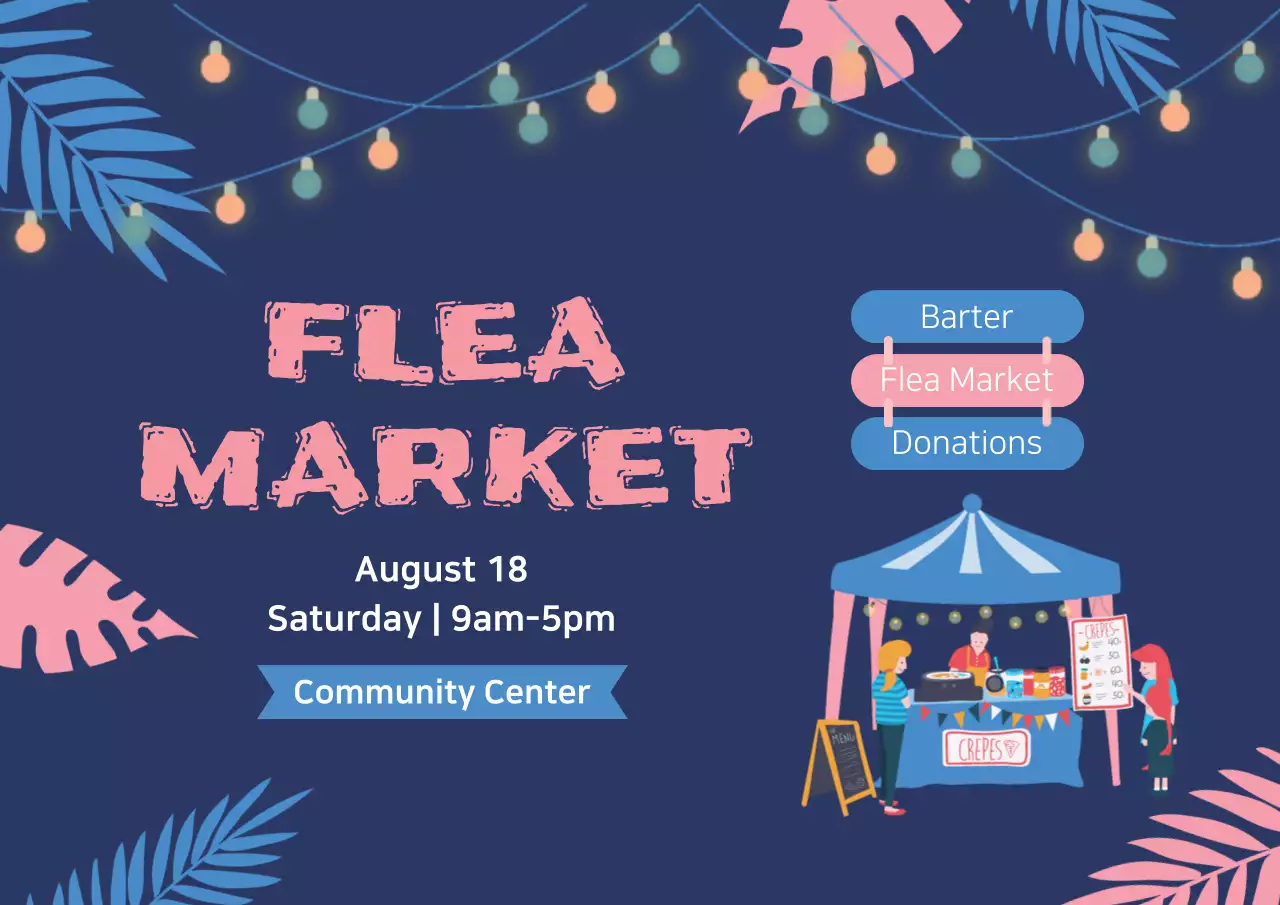 Poster Acara Pasar Loak Trendi Angkatan Laut