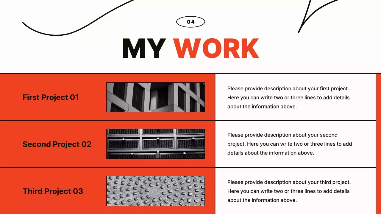 레드 미니멀 개인 프리젠테이션