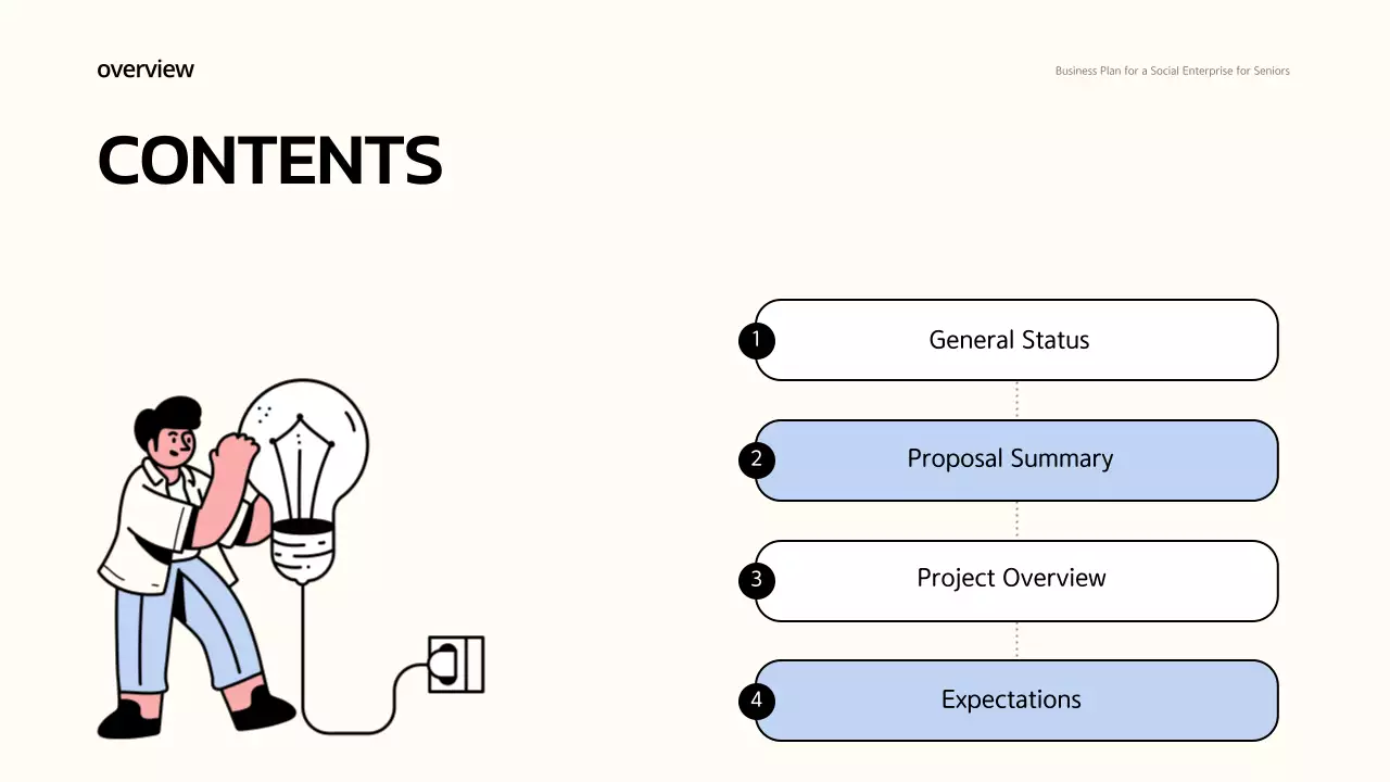 노란색 최소 비즈니스 계획 문서 프레젠테이션