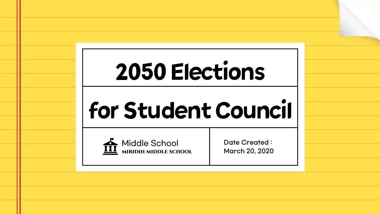 Yellow Simple Elections Announcement Presentation