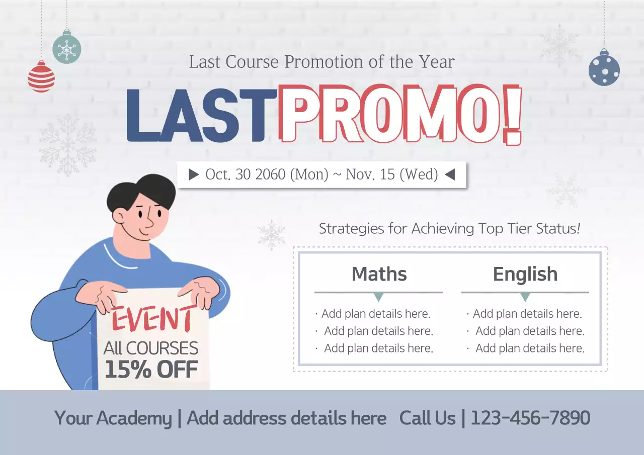 Blue Modern Course Promotion Poster