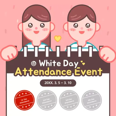 Pink Cute Event Announcement Instagram Post