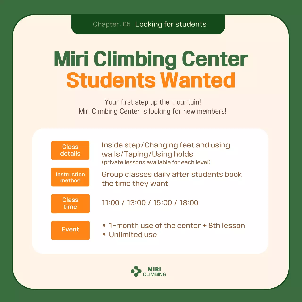 Green Modern Climbing Guide Instagram Carousel