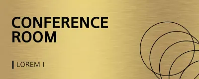 Meeting room place name with black line shape