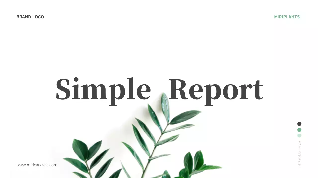 Green & White Theme Plant Template