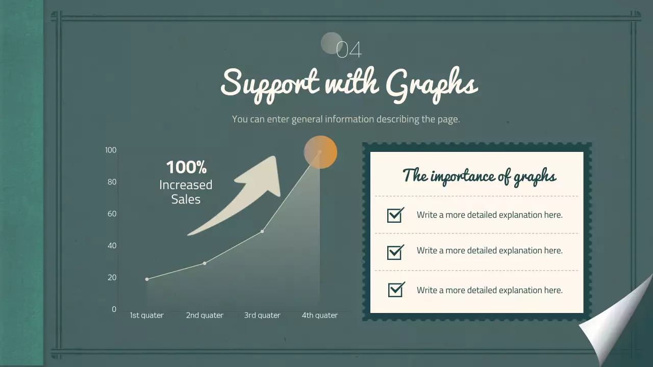 초록색 노트컨셉의 설득력 있는 프레젠테이션