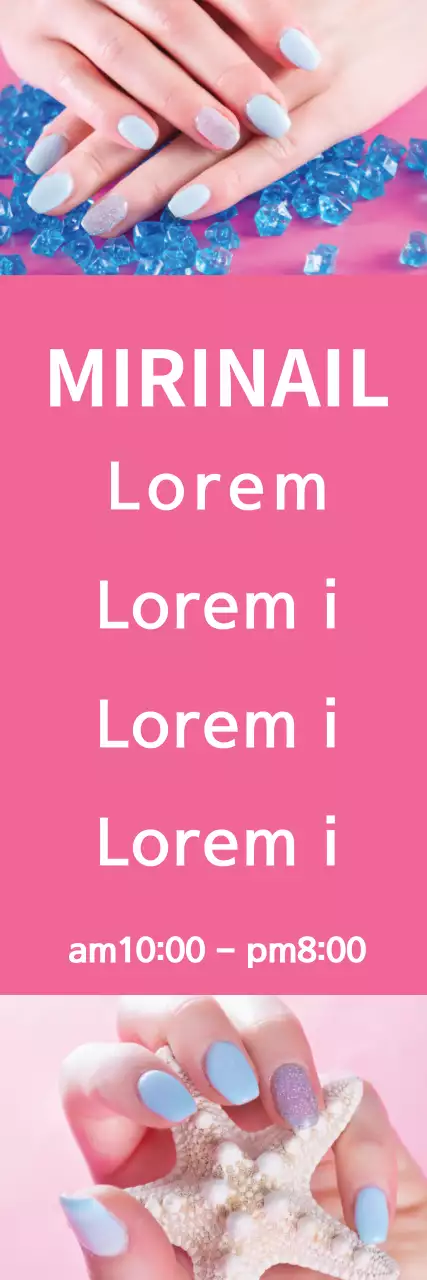 Banner de promoção de unhas da moda rosa