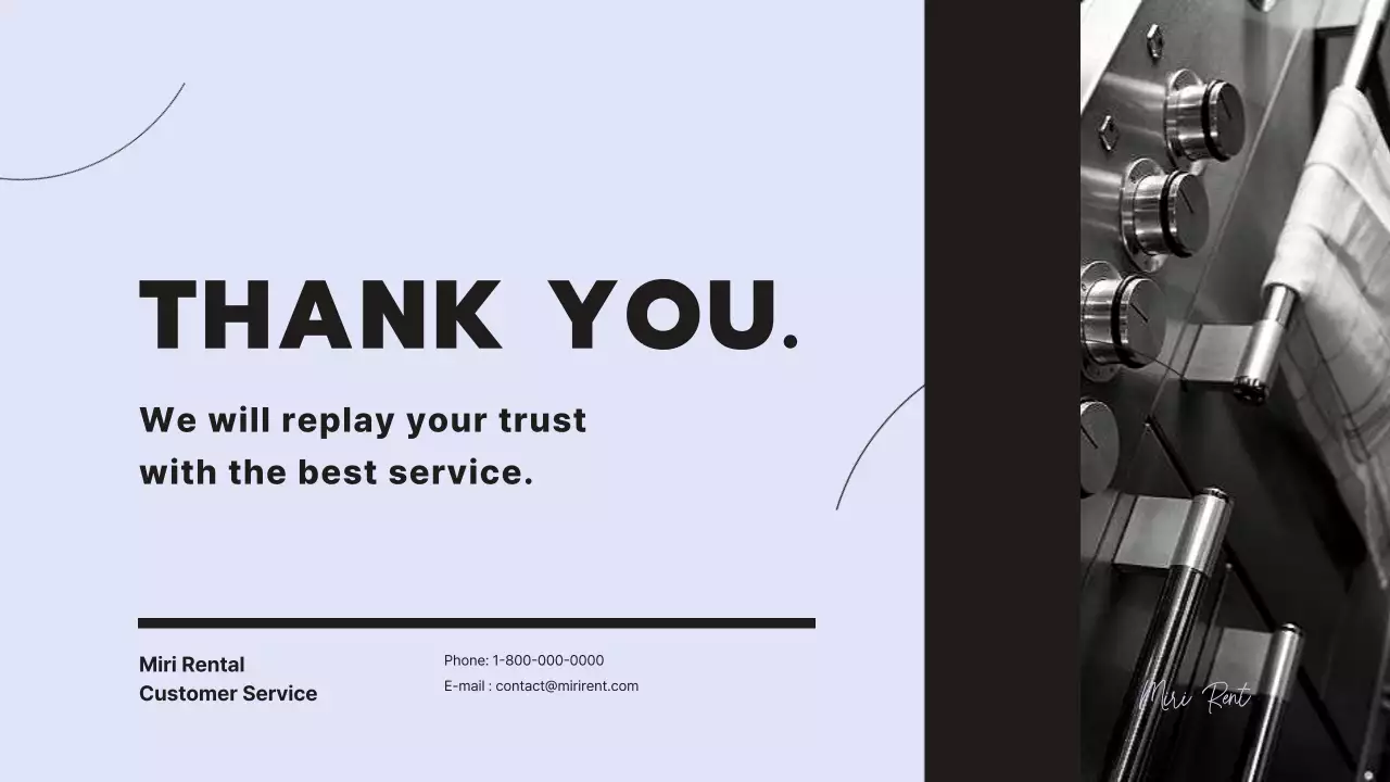 Clean, modern appliance rental service proposal with a mauve background