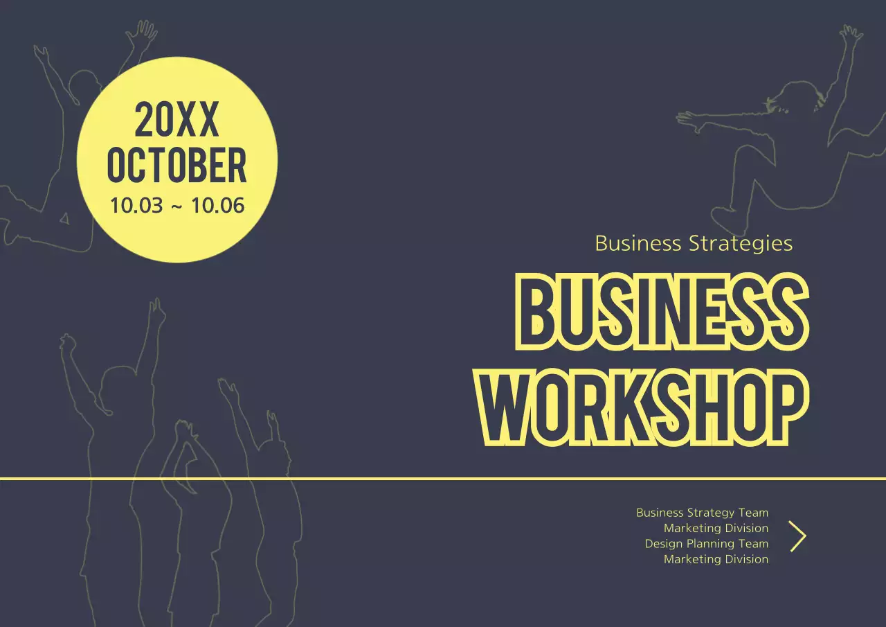 Navy Modern Business Event Poster