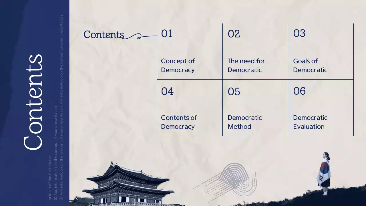 블루 모던 민주주의 과정 프레젠테이션