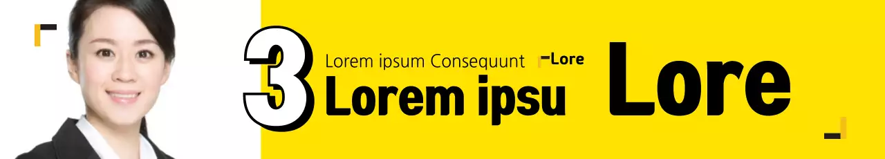 Banner de promoção empresarial moderno amarelo