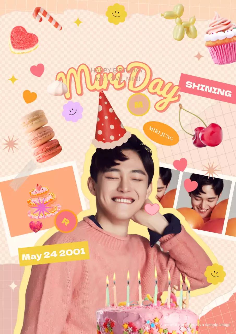 About the pink and yellow birthday cafe