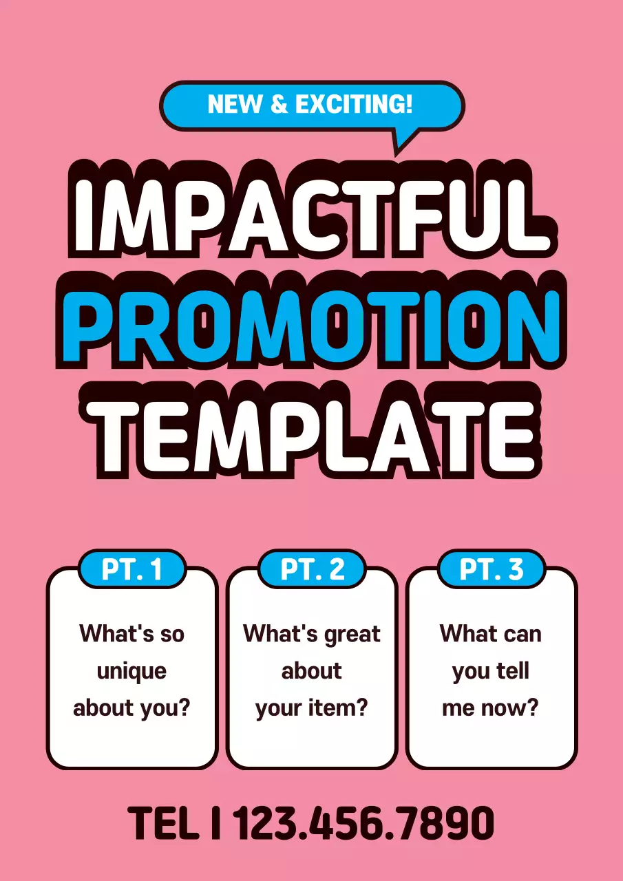 Pink Trendy Promotion Template Poster