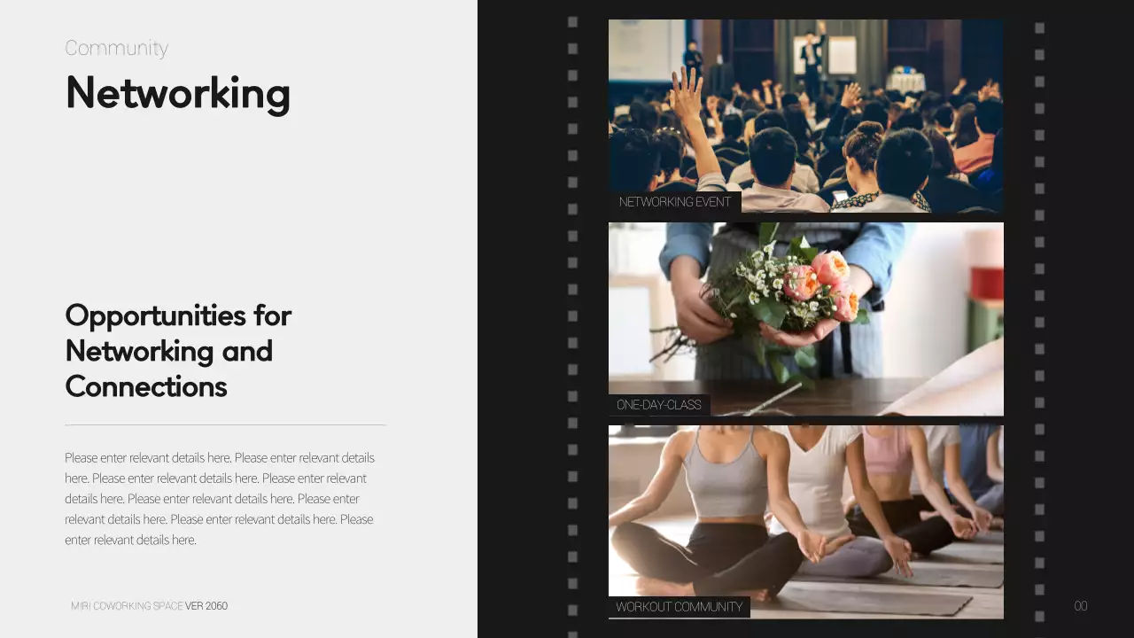 Monotone simple film concept shared office proposal