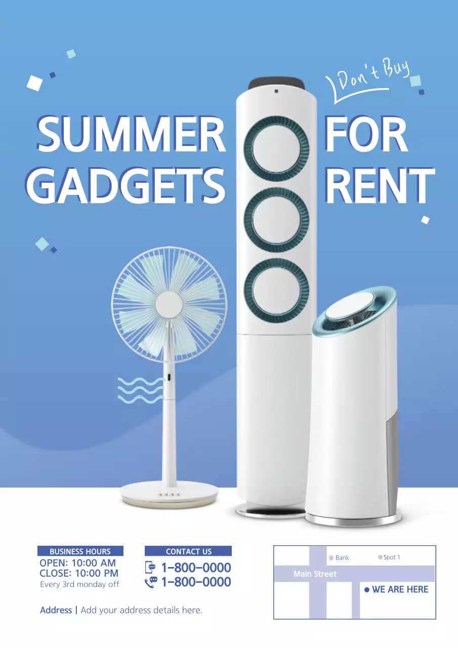 Blue Modern Gadgets Promotion Poster