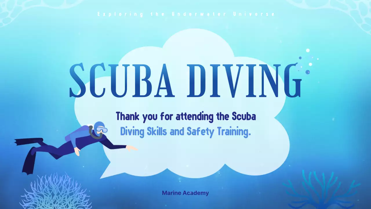 블루 모던 스쿠버 가이드 프레젠테이션