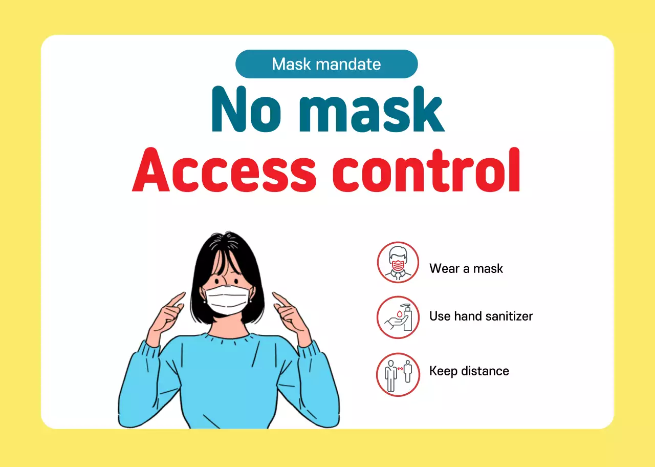 Hướng dẫn đeo mặt nạ minh họa nhân vật màu vàng