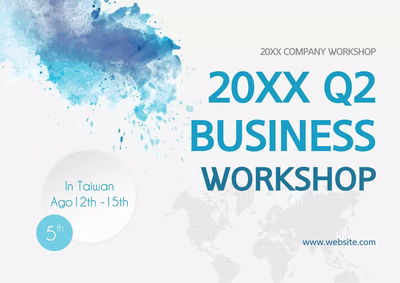 Blue Minimal Business Workshop Announcement Poster