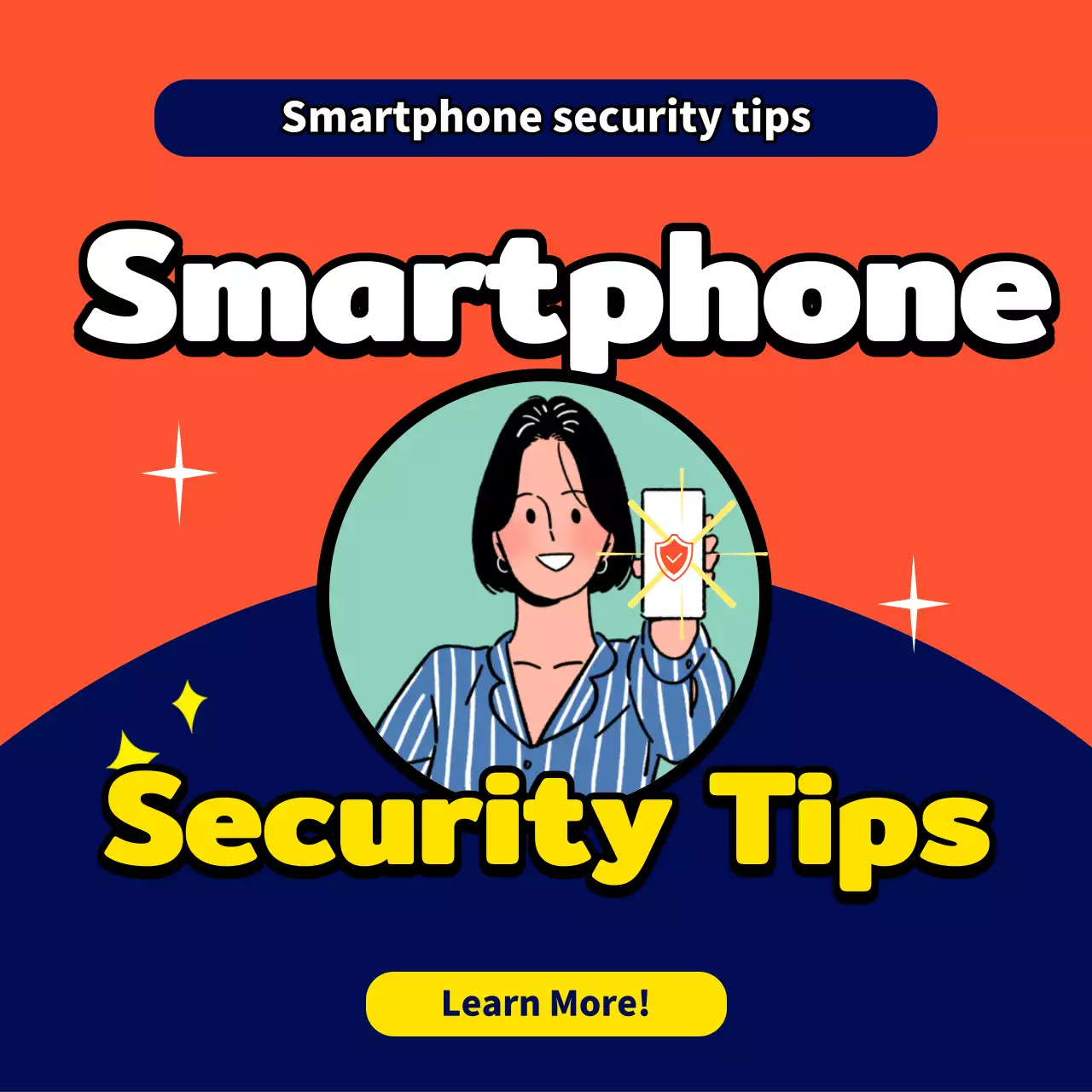 Orange Trendy Smartphone Guide Instagram Carousel