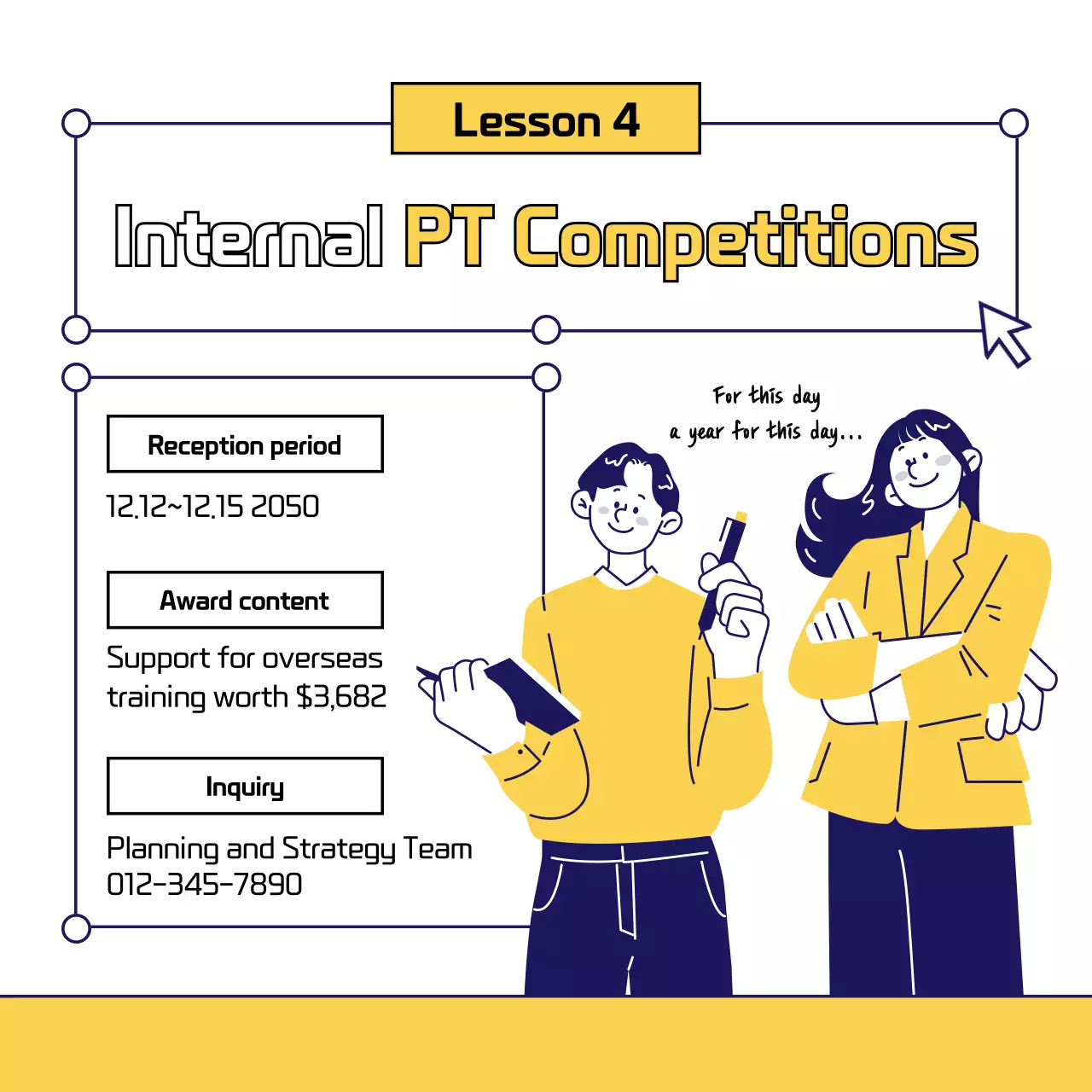 Yellow Modern Competition Announcement Social Media Post