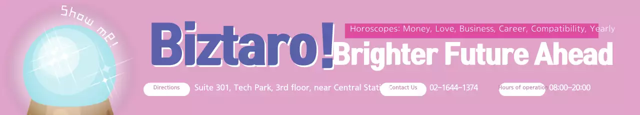 Banner de propaganda de horóscopo moderno rosa