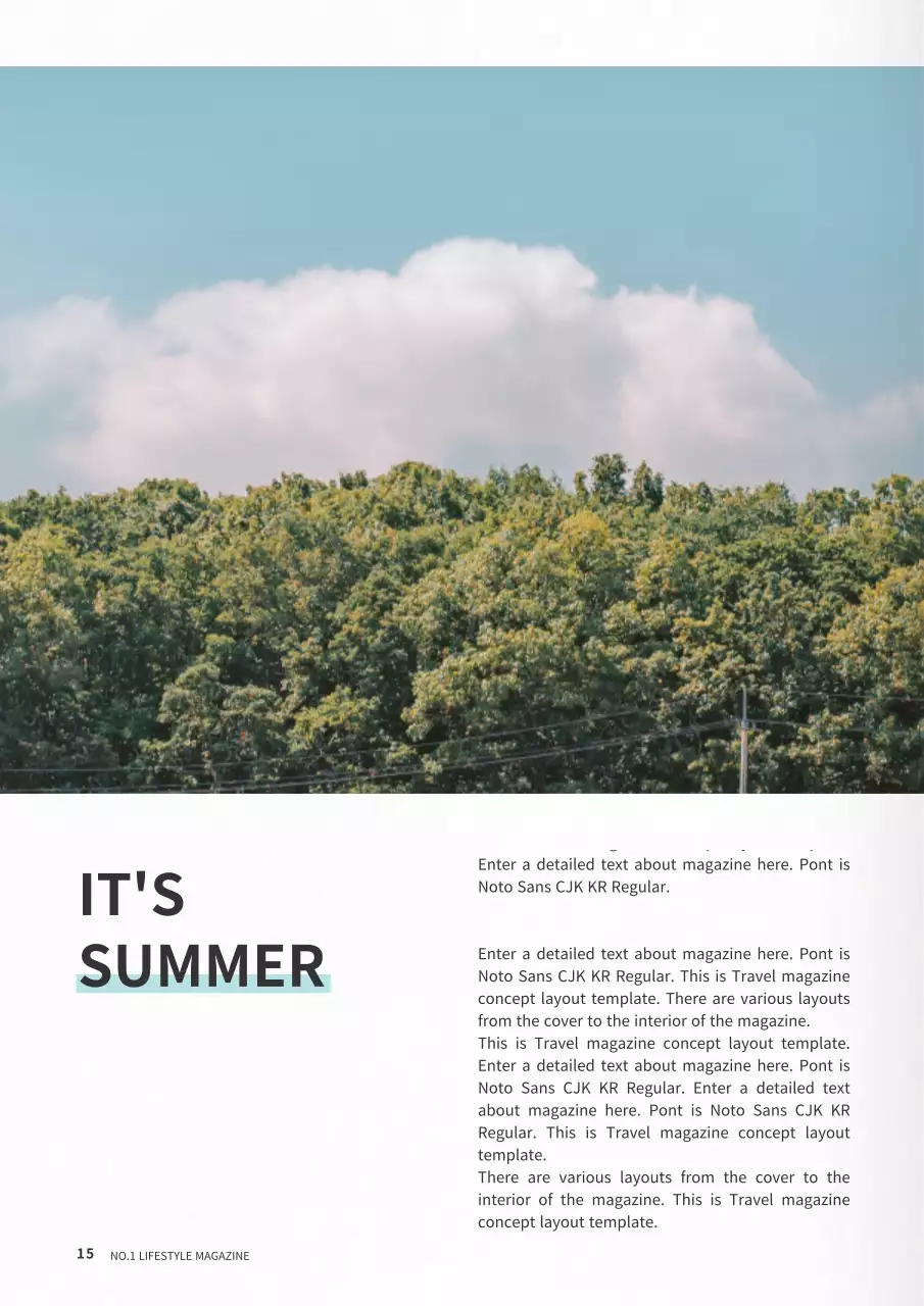 A bundle of layouts with a refreshing travel magazine concept