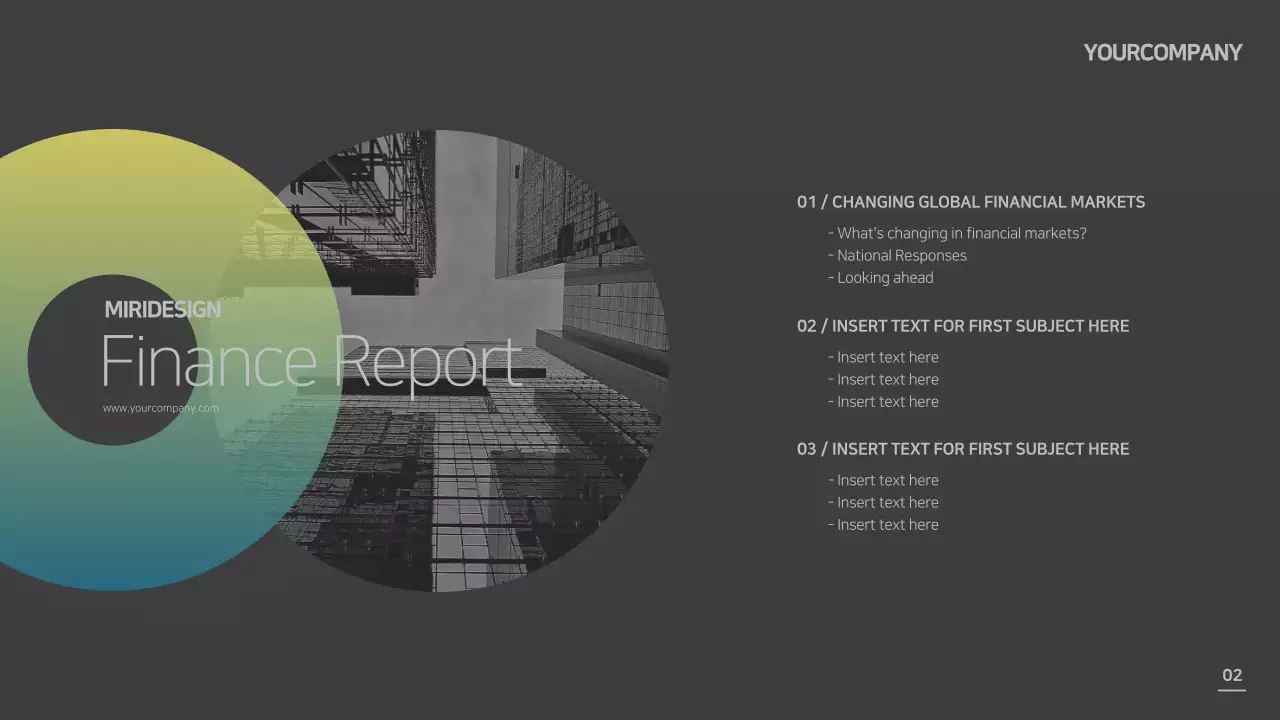 Grey Modern Finance Report Presentation