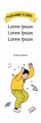 Banner de anúncio escolar retrô amarelo