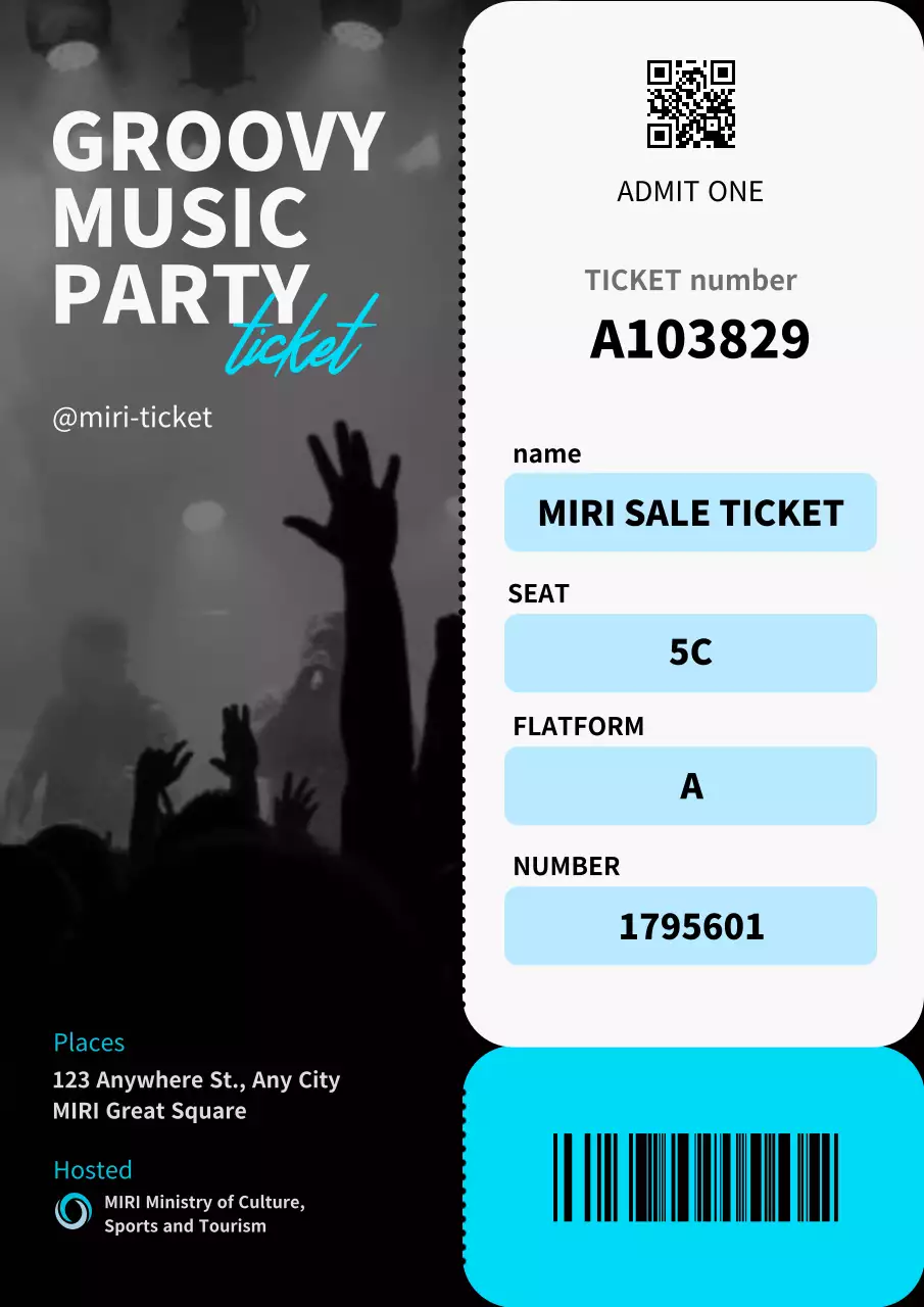 Black Retro Music Event Poster