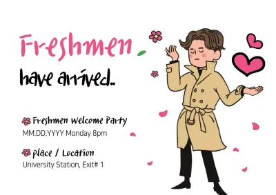 Pink Trendy Welcome Event Poster