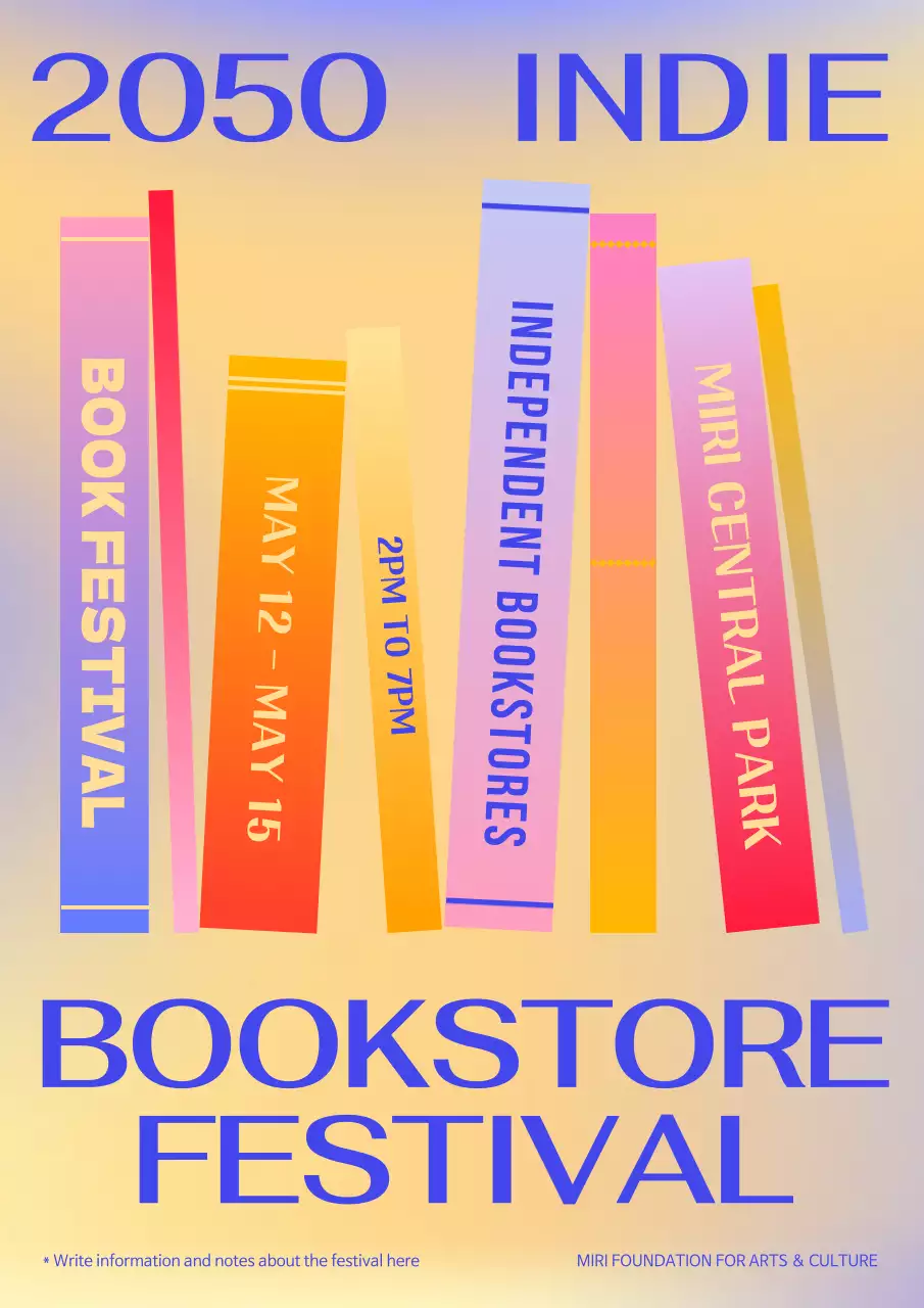 Gradient publishing festival in mauve