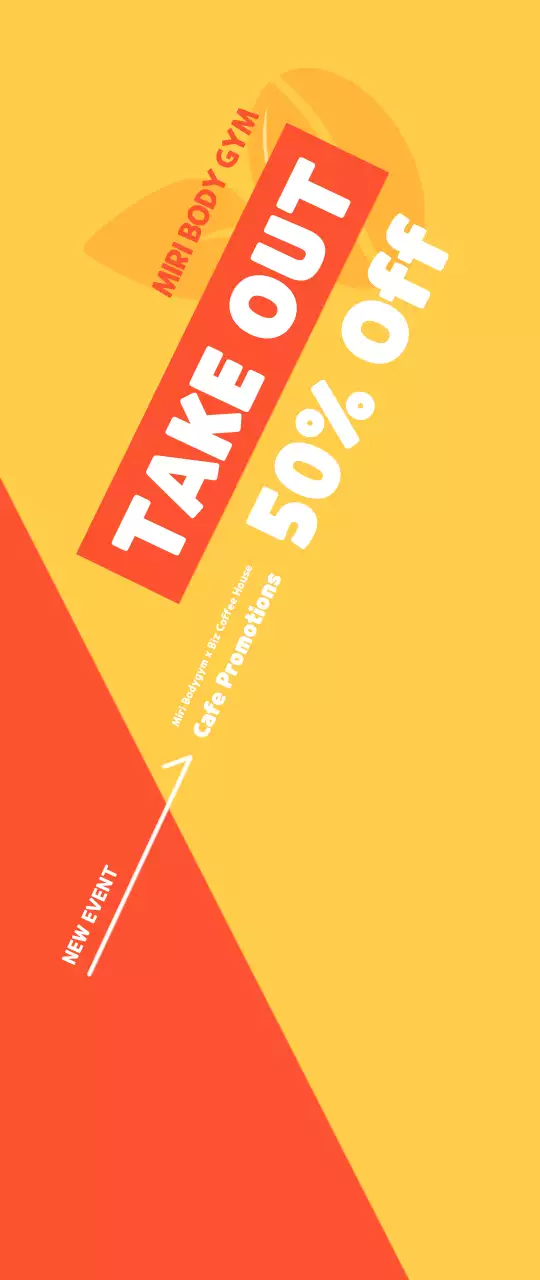 A cheerful gym cafe promotional event banner