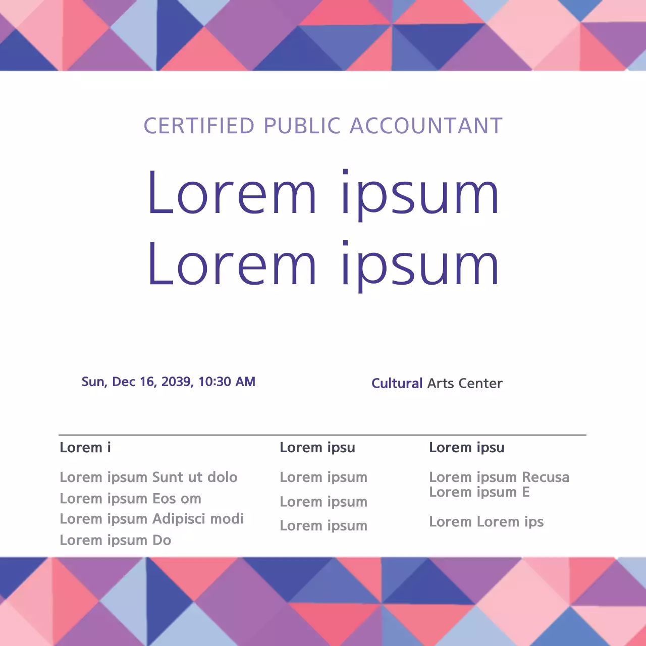 Colorful Geometric Event Invitation Banner