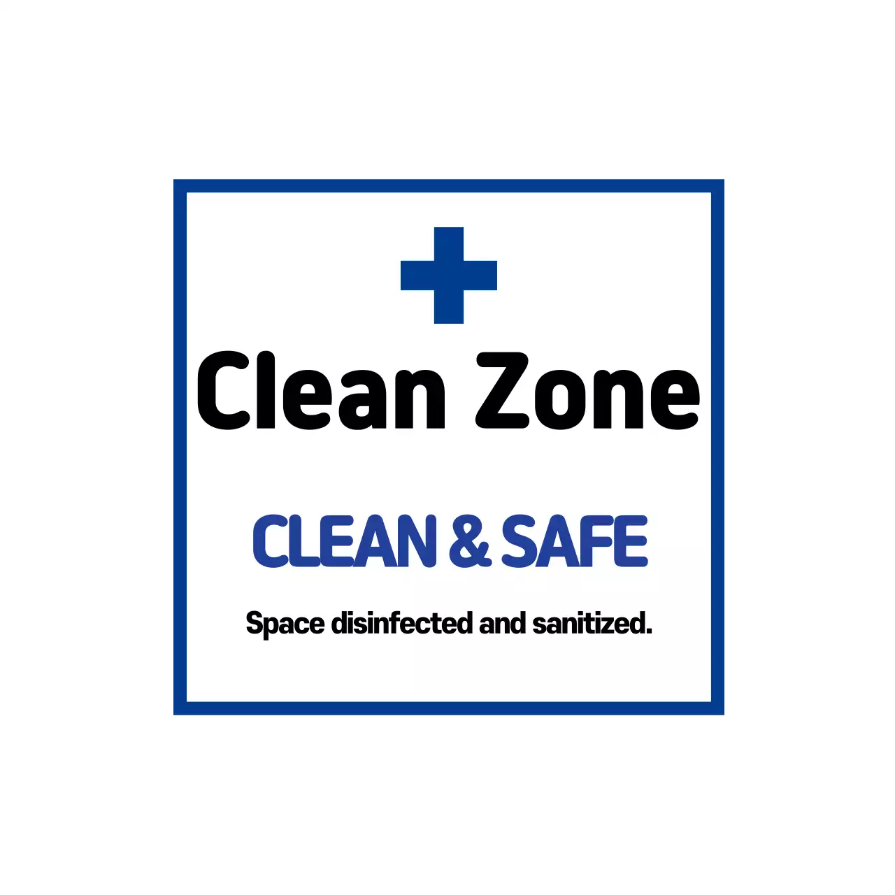 Blue Clean Safety Notice Banner