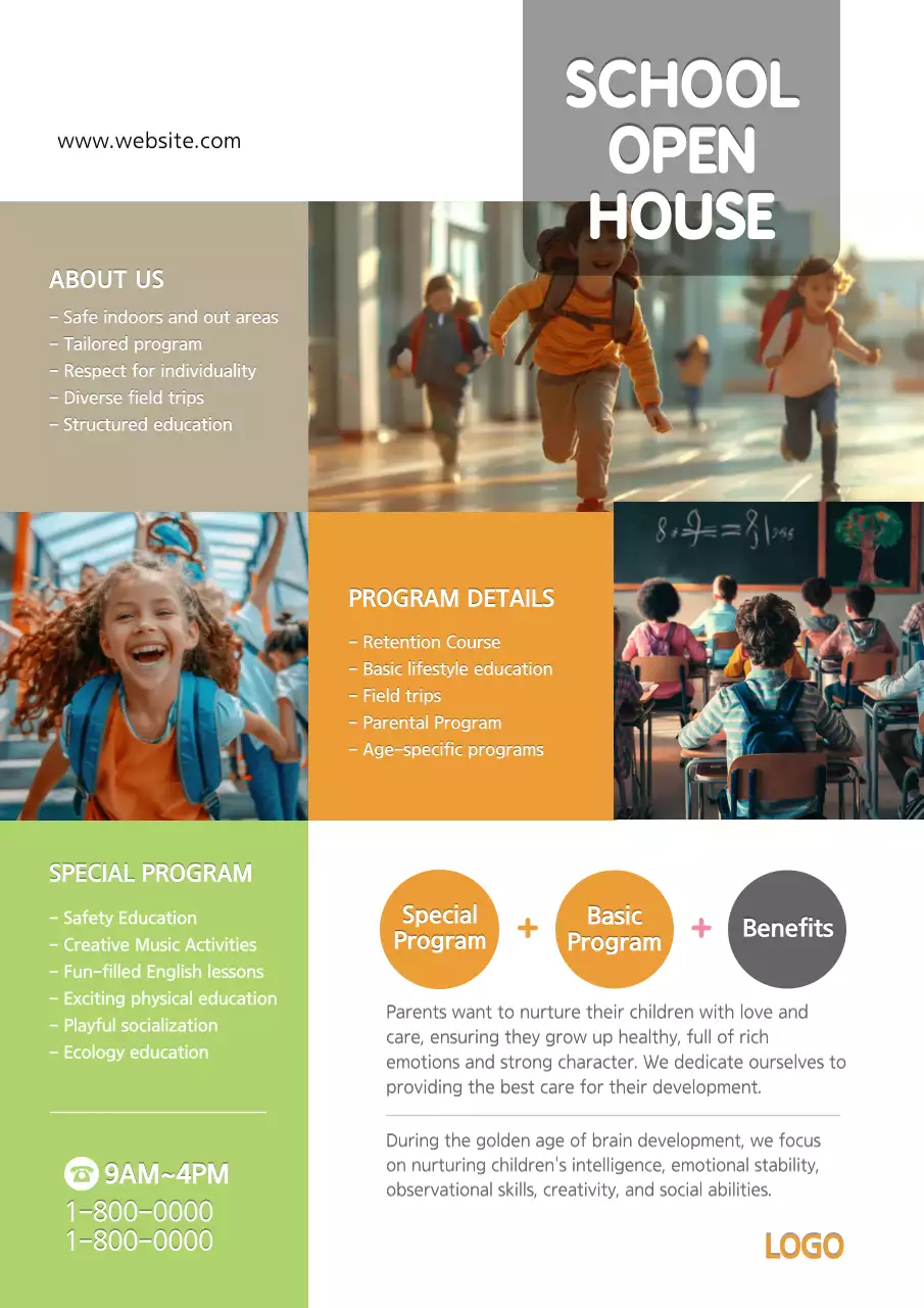 Grey Modern School Invitation Poster