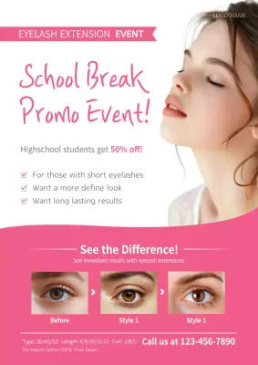Pink Trendy Beauty Promotion Poster