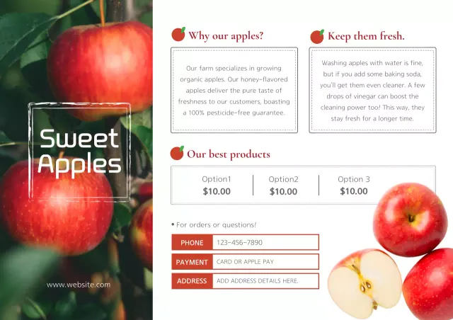 Red Rustic Apples Promotion Poster