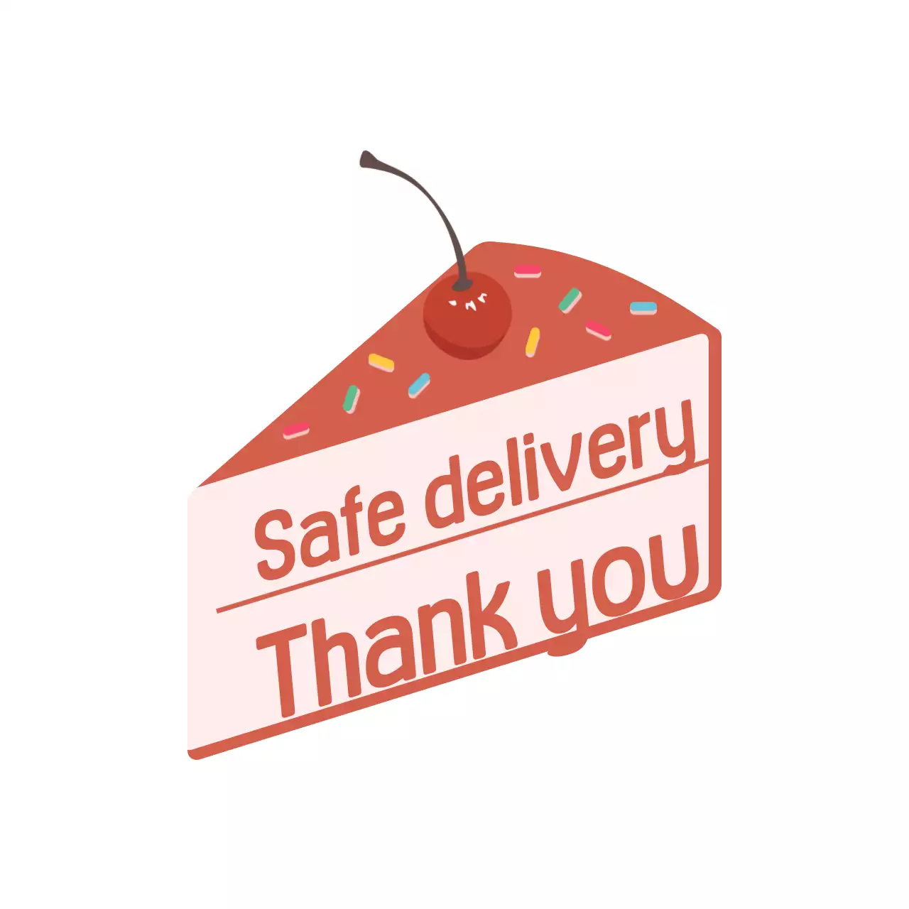 Panduan untuk pengiriman yang aman dengan gaya bingkai kue berwarna merah muda dan beraneka warna, lucu dan rapi