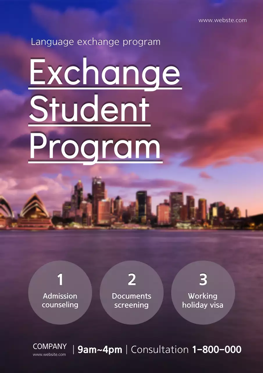 Purple Modern Student Promotion Poster