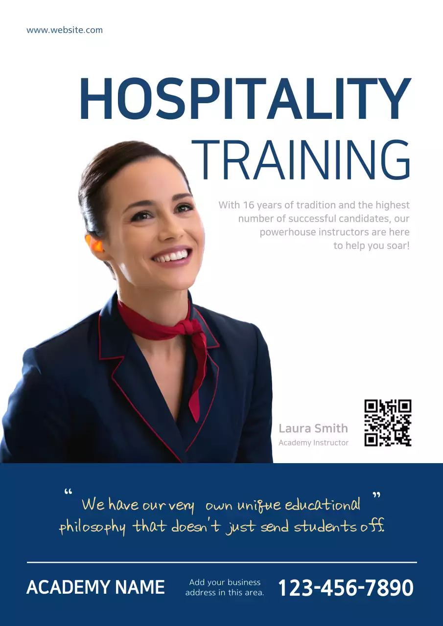 Blue Professional Training Advertisement Poster