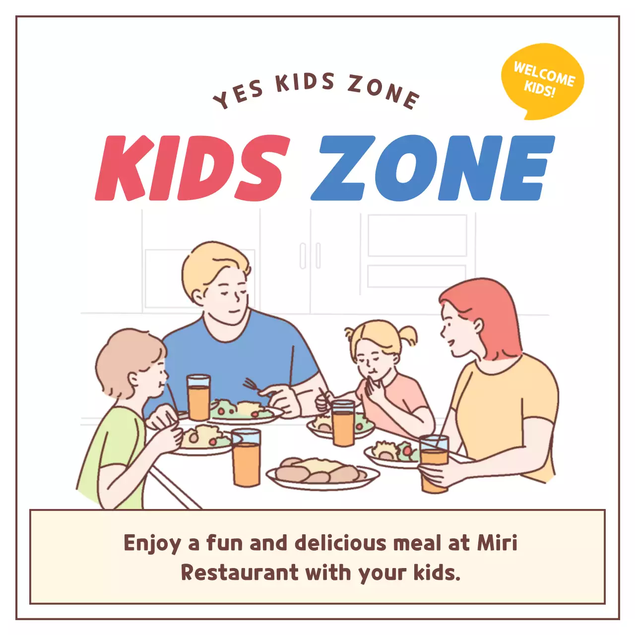 Beige Simple Family Promotion Social Media Post