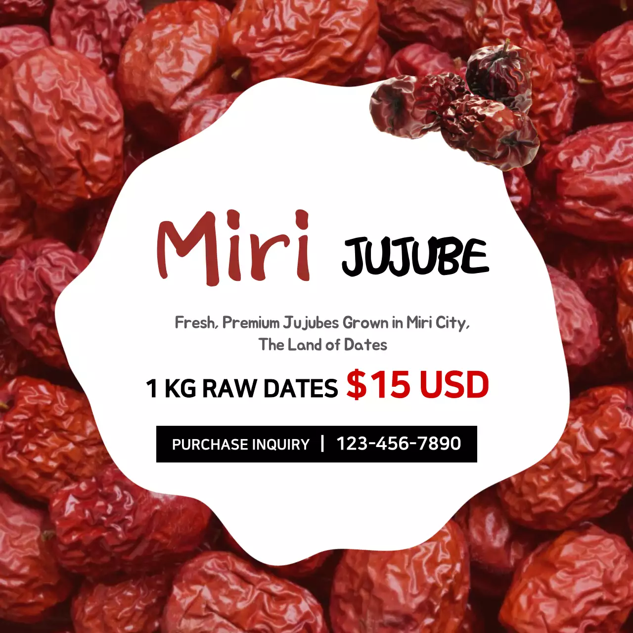 Red Traditional Dates Promotion Instagram Post
