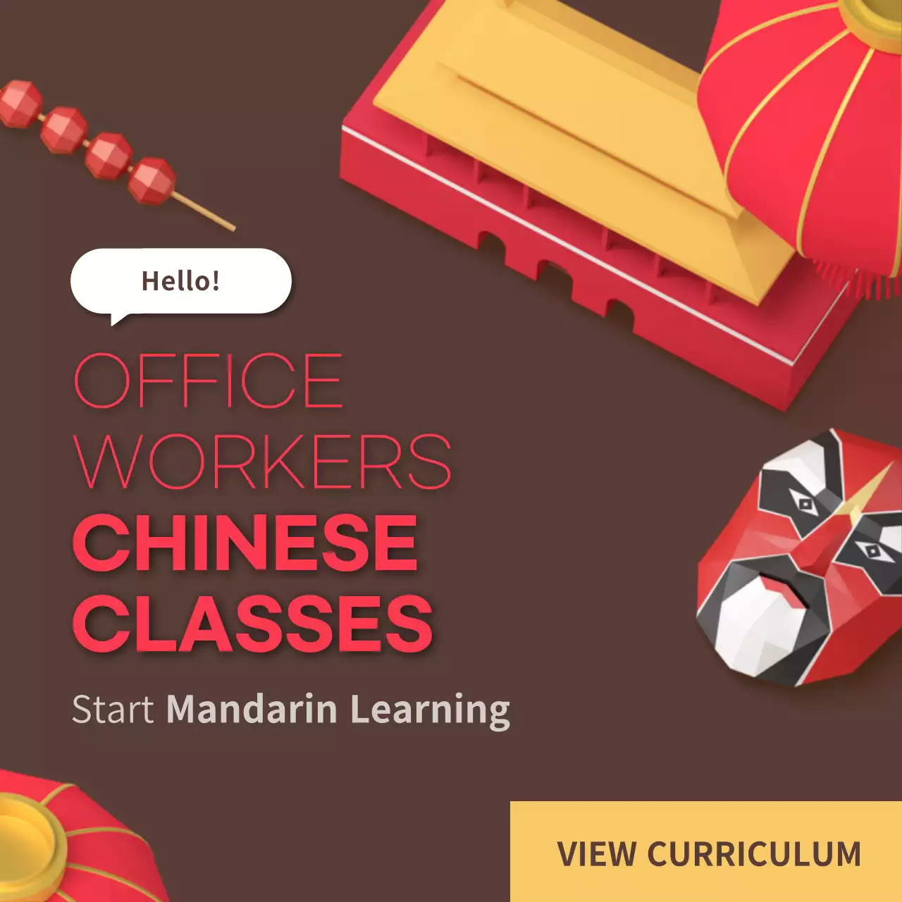 Brown Cultural Chinese Classes Guide Instagram Post