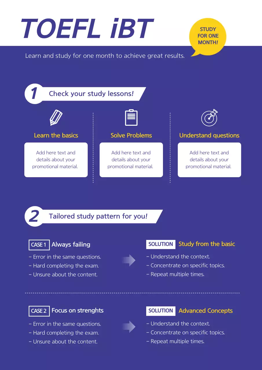 Blue Professional Exam Guide Poster