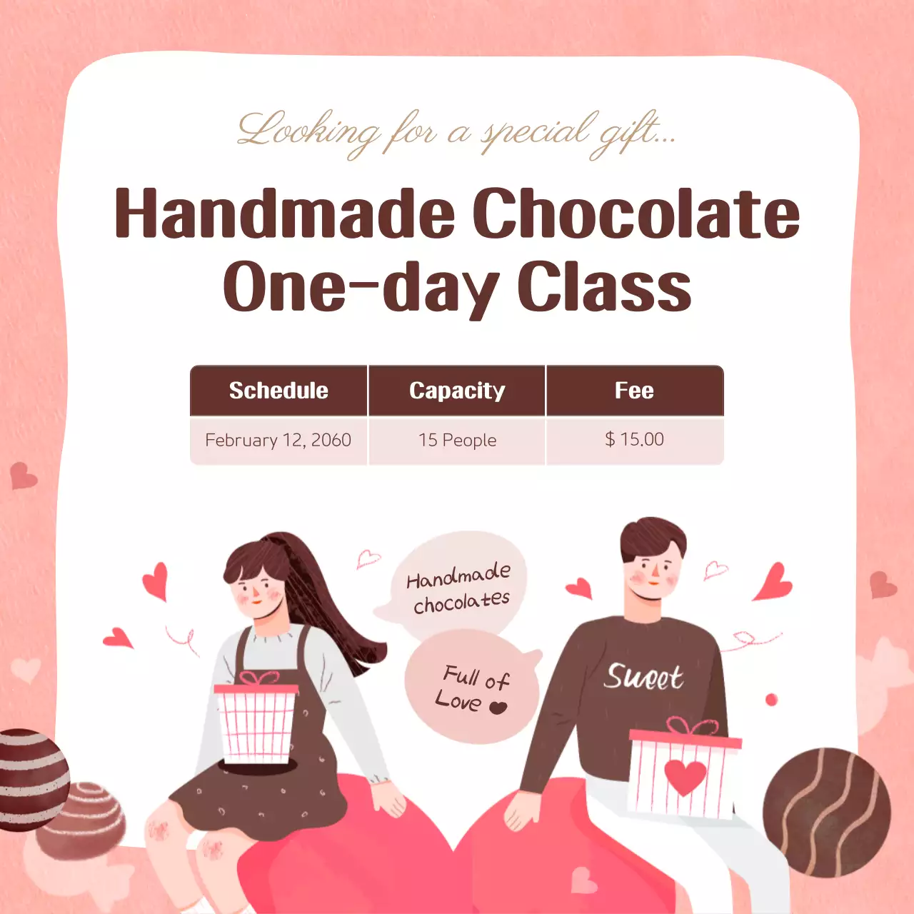 Valentine's Day theme with pink tone cute and warm hand drawing concept